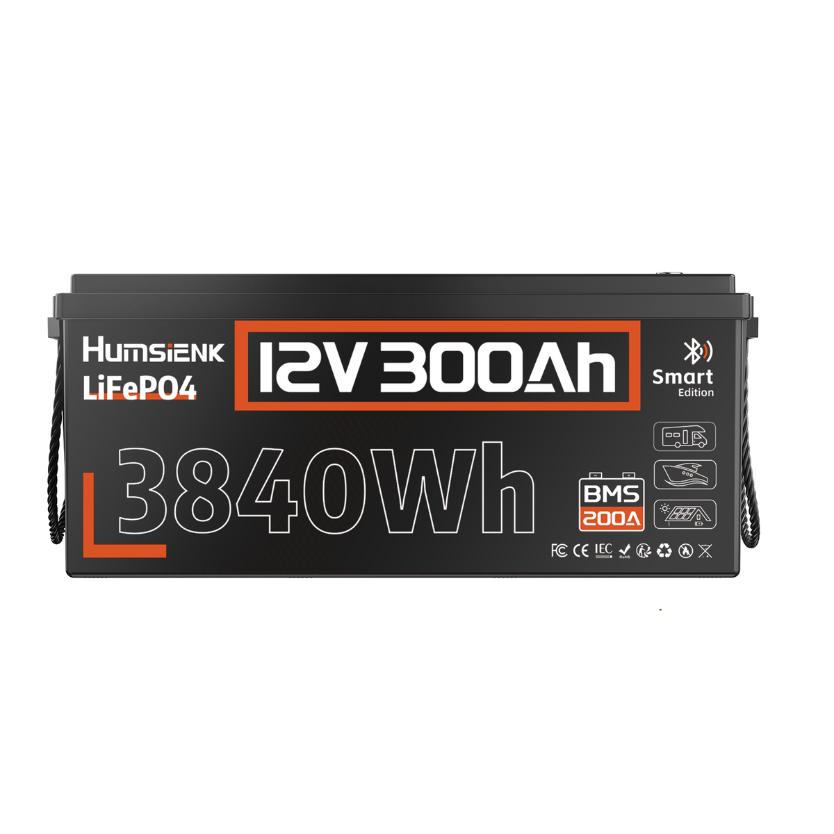 Humsienk ORIGIN LiFePO4 акумулятор 12V 300Ah з BMS 200A Bluetooth
