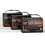 3 units Humsienk 12V 150Ah LiFePO4 Battery