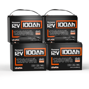 4 pcs Humsienk 12V 100Ah LiFePO4 Lithium Batteries