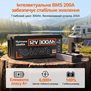 Humsienk ORIGIN LiFePO4 акумулятор 12V 300Ah з BMS 200A Bluetooth