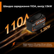 Humsienk Акумулятор LiFePO4 12В 150А·год (110А BMS )
