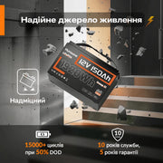 Humsienk Акумулятор LiFePO4 12В 150А·год (110А BMS )