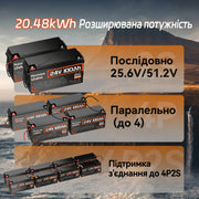 Humsienk ORIGIN LiFePO4 акумулятор 24V 100Ah (BMS 100A)