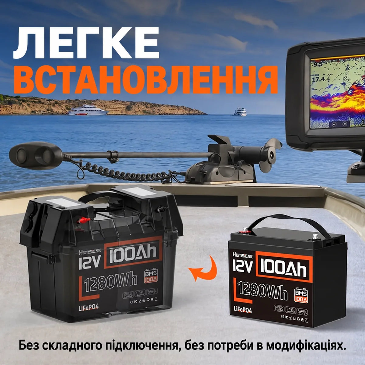 Humsienk Акумулятор LiFePO4 12В 100А·год