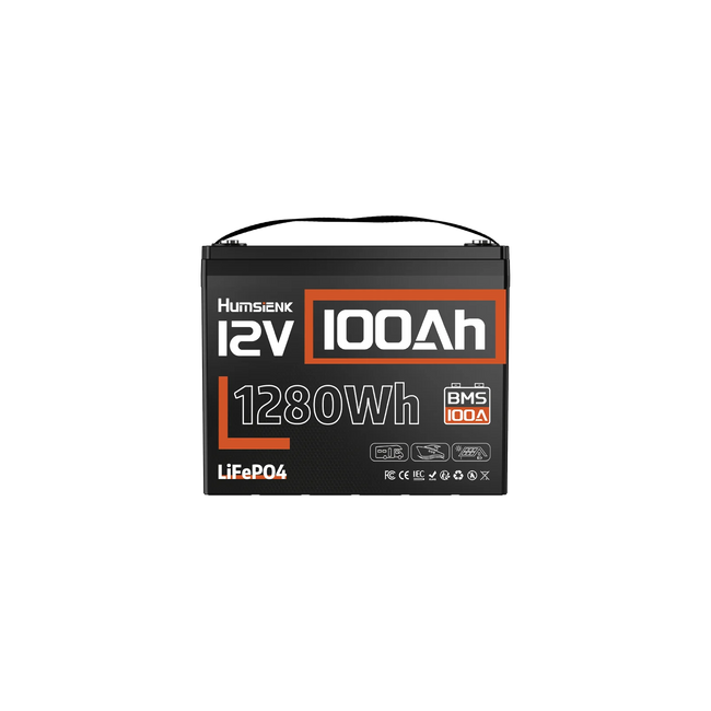 Humsienk 12V 100Ah LiFePO4 Lithium Battery