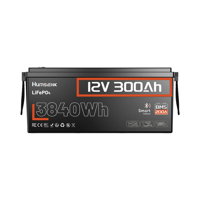 Humsienk ORIGIN LiFePO4 акумулятор 12V 300Ah з BMS 200A Bluetooth