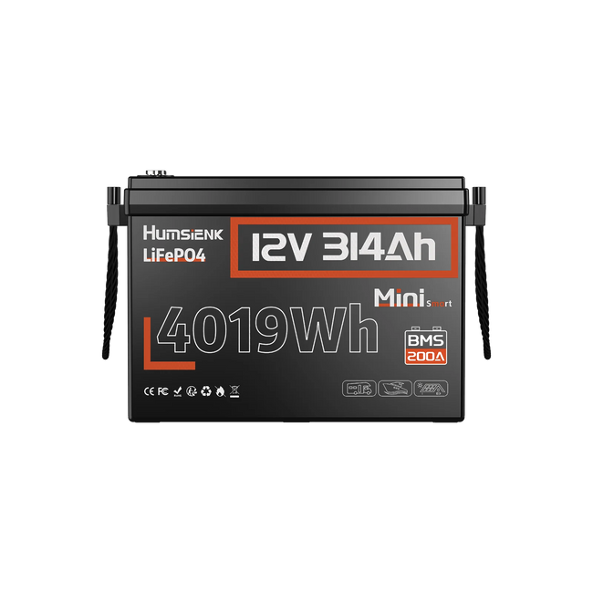 Humsienk Міні-акумулятор LiFePO4 12В 314А·год Bluetooth (200А BMS)