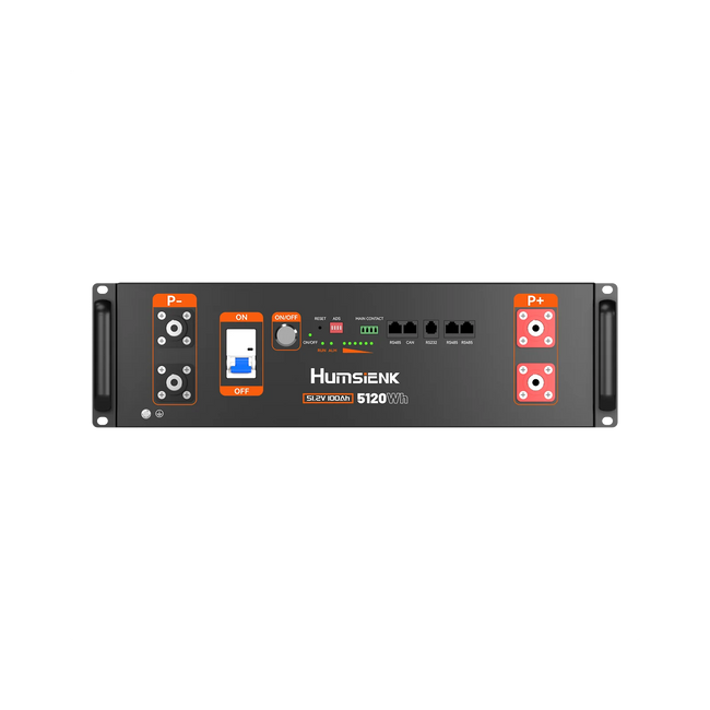 Humsienk 51.2V 100Ah LiFePO4 Server Rack Battery, 3U Chassis size & 5.12kWh Home Backup Power​