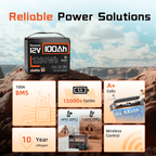 Humsienk 12V 100Ah Bluetooth LiFePO4 Battery All Features
