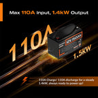 Humsienk 12V 150Ah Bluetooth LiFePO4 Input and Output