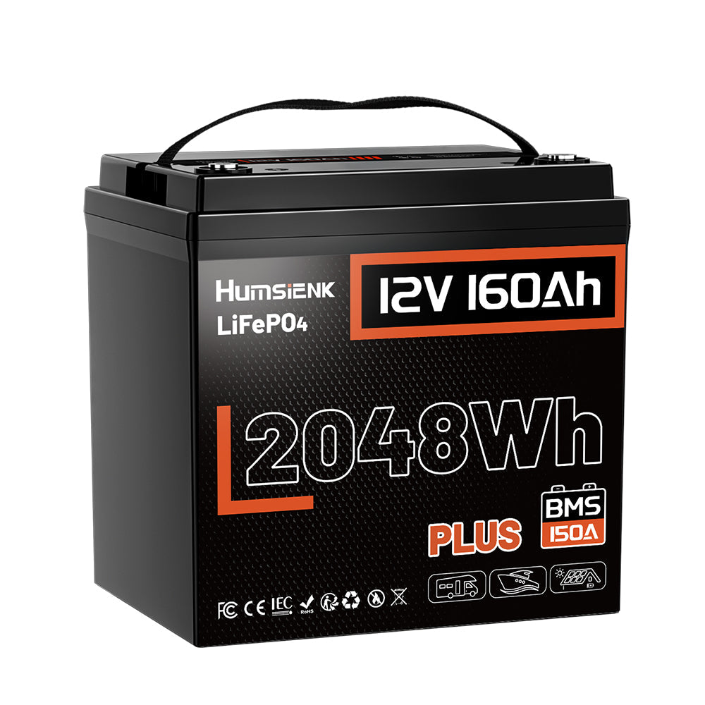 Humsienk_12V_160Ah_LiFePO4_battery_powering_home_appliances_with_2048Wh