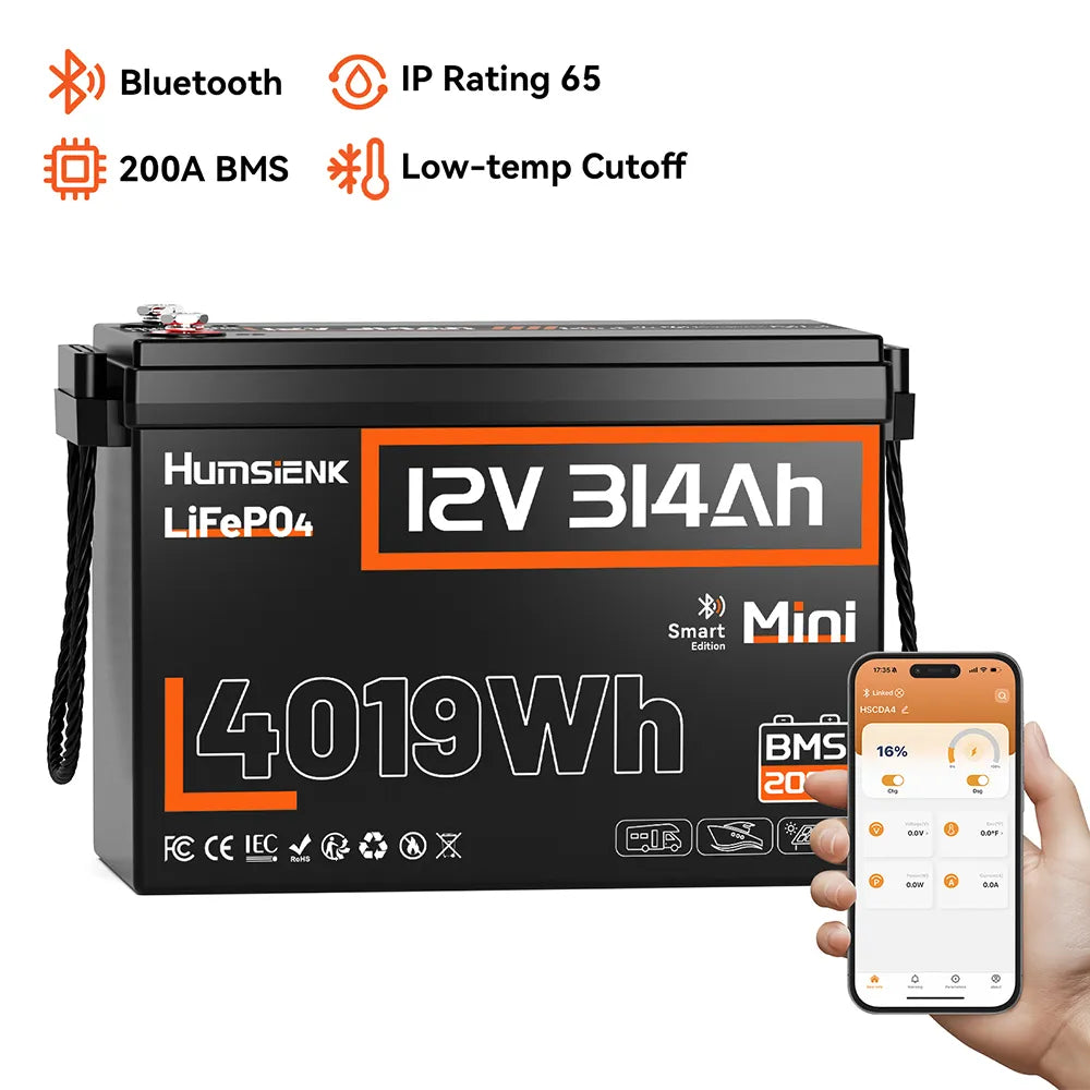 Humsienk Міні-акумулятор LiFePO4 12В 314А·год (200А BMS)