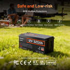 Humsienk 12V 320Ah Bluetooth LiFePO4 Battery Reliable Lithium Battery