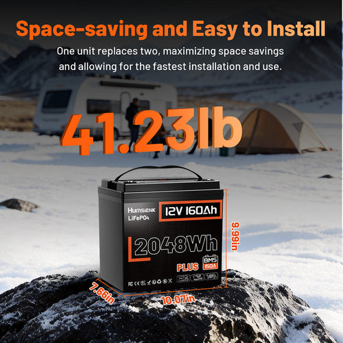 Humsienk_compact_12V_160Ah_LiFePO4_battery_for_RV_camping_and_off_grid_installation