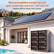 Humsienk ORIGIN LiFePO4 акумулятор 12V 300Ah з BMS 200A Bluetooth